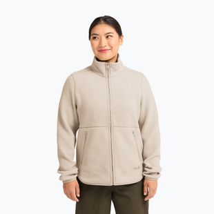 Női polár pulóver Jack Wolfskin Lite Curl Full Zip oyster