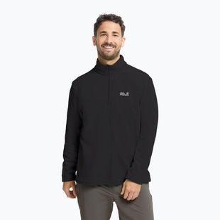Férfi polár pulóver Jack Wolfskin Taunus 100 Half Zip black