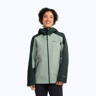 Női esőkabát Jack Wolfskin Wildbound 2L green zinnia