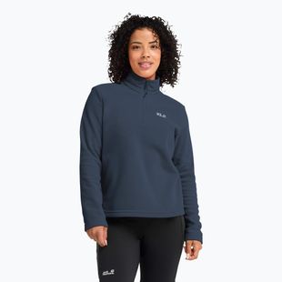 Női polár pulóver Jack Wolfskin Taunus 100 Half Zip midnight sky