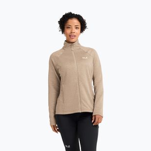 Női polár pulóver Jack Wolfskin Anytrail Full Zip oat