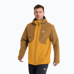 Férfi 3 az 1-ben kabát Jack Wolfskin Stonetrail 3In1 burly yellow jw