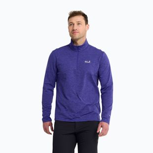 Férfi polár pulóver Jack Wolfskin Trail Half Zip glow ink