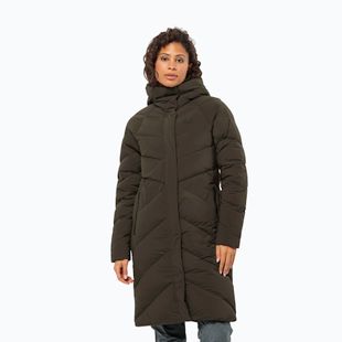 Női pehelykabát Jack Wolfskin Marienplatz Coat obsidian moss