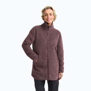 Női polár pulóver Jack Wolfskin High Curl Coat sheer plum