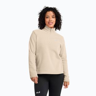 Női polár pulóver Jack Wolfskin Taunus 100 Half Zip oyster