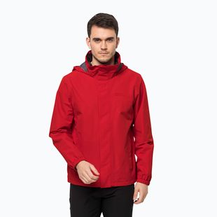 Jack Wolfskin férfi Stormy Point 2L vízálló kabát piros 1111142