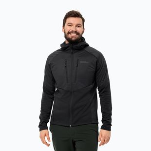 Férfi hibrid dzseki Jack Wolfskin Alpgrat Pro Ins Fz fekete