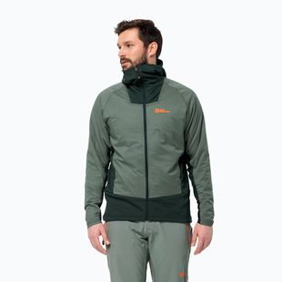 Jack Wolfskin Alpspitze Ins Hybrid Hybrid hedge zöld férfi esőkabát