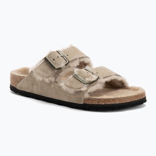 BIRKENSTOCK Arizona Shearling SL Narrow taupe színű flip-flopok
