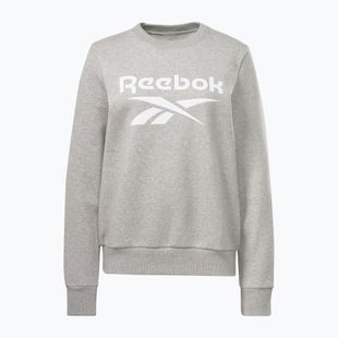 Női Reebok Identity Big Logo Fleece Crew pulóver közepes szürke szürke sörény