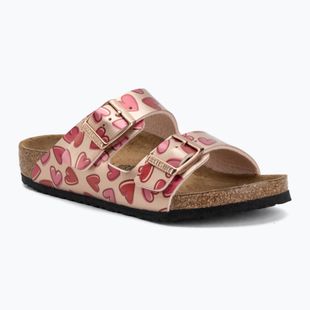 Gyerek papucsok BIRKENSTOCK Arizona Birko-Flor Narrow electric metallic copper hearts