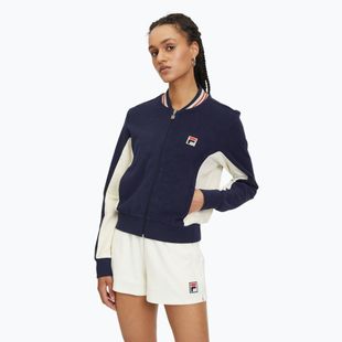 Női pulóver FILA Settanta black iris/antique white