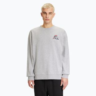 Férfi pulóver FILA Lahti Crew light grey melange