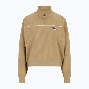 Női pulóver FILA Liebau Aop Half Zip cornstalk pepita aop