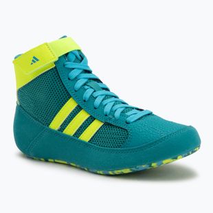Gyerek birkózócipő adidas Havoc purple team/lucid lemon/signal cyan