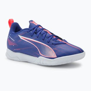 PUMA Ultra 5 Play IT Jr gyermek focicipő lapis lazuli/puma fehér/sunset gloe