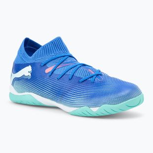 Gyerek focicipő PUMA Future 7 Match It + Mid Jr bluemazing/puma white/electric peppermint
