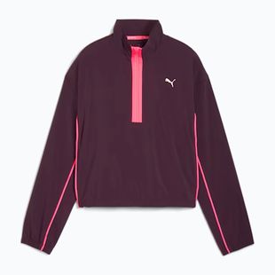 Női futódzseki PUMA Run For Her Fashion Woven 1/2 ZIP éjféli szilva/ naplemente fénye
