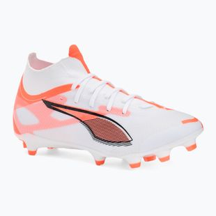 Férfi futballcipő PUMA Ultra 5 Match+ FG/AG puma fehér/puma fekete/izzó piros
