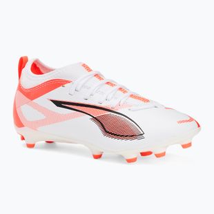 PUMA Ultra 5 Match FG/AG Jr gyermek futballcipő puma fehér/puma fekete/izzó piros