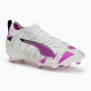 PUMA Ultra 5 Match Forever FG/AG Jr gyermek futballcipő puma fehér/tiszta magenta/tollszürke/puma fekete
