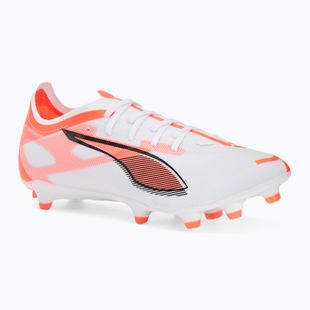 Férfi futballcipő PUMA Ultra 5 Match FG/AG puma fehér/puma fekete/izzó piros