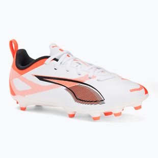 PUMA Ultra 5 Play FG/AG Jr gyermek futballcipő puma fehér/puma fekete/izzó piros