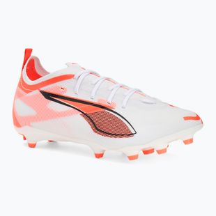 PUMA Ultra 5 Pro FG/AG Jr gyermek futballcipő puma fehér/puma fekete/izzó piros
