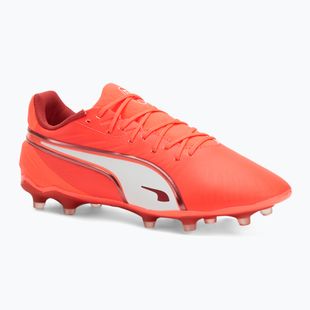PUMA King Match FG/AG férfi futballcipő izzó piros/puma fehér/piros tűz