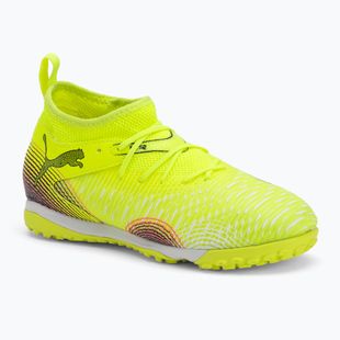 Gyermek futballcipő PUMA Future 8 Match TT + Mid sárga riasztás/ puma fekete/ sun struck