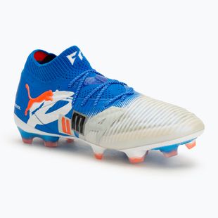 Férfi futballcipő PUMA Future 8 Ultimate Forever FG fehér/ultrakék/tollszürke/puma fekete/izzó vörös