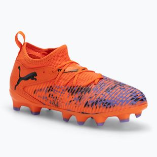 PUMA Future 8 Match Creativity FG/AG Jr gyermek focicipő narancssárga pipacs/puma fekete/sötét ametiszt