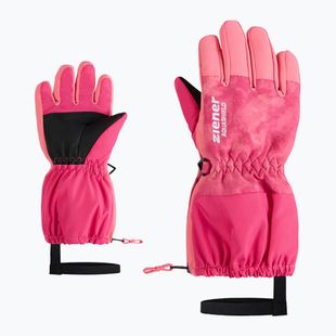 Gyerek síkesztyűk ZIENER Levio AS Minis tie dye pop pink
