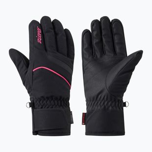 Női síkesztyűk Ziener Khania-Z PR Glove black/pink lily