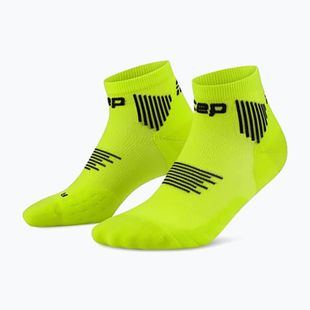 Férfi kompressziós zokni CEP Run Low Cut 5.0 lime/black