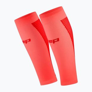 Férfi kompressziós lábszárszorítók CEP Ultralight Calf 4.0 neon coral/red