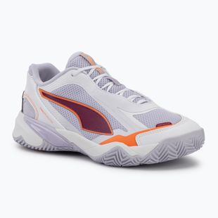 Női kézilabda cipő PUMA Solarstrike 4 puma white/heat fire/lilac crush berry
