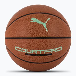 PUMA teamJAWS Court Pro kosárlabda bőr barna/sötét árnyék 7-es méret
