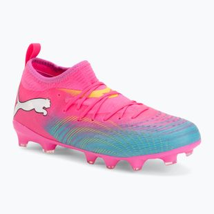 Gyerek focicipő PUMA Future 9 Match FG/AG Jr poison pink/puma white/sun stream/bright aqua/puma black