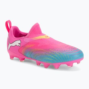 Gyerek focicipő PUMA Future 9 Match LL FG/AG Jr poison pink/puma white/sun stream/bright aqua/puma black