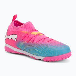 Gyerek focicipő PUMA Future 9 Match TT + Mid Jr poison pink/puma wht/sun stream/bright aqua/puma blk