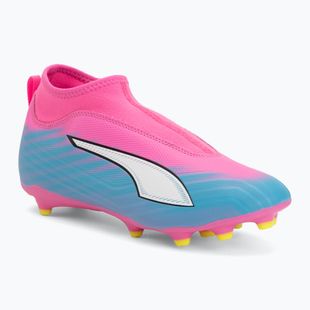 Gyerek focicipő PUMA Ultra 6 Match+ LL FG/AG Jr poison pink/puma white/sun stream/bright aqua/puma black