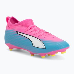 Gyerek focicipő PUMA Ultra 6 Match FG/AG Jr poison pink/puma white/sun stream/bright aqua/puma black
