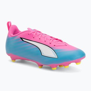 Gyerek focicipő PUMA Ultra 6 Play FG/AG Jr poison pink/puma white/sun stream/bright aqua/puma black