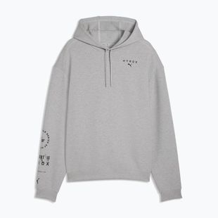 Férfi edzőpulóver PUMA x HYROX Cloudspun kapucnis pulóver szürke