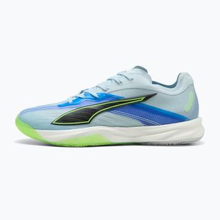 Kézilabda cipő PUMA Accelerate Nitro SQD 5 aqua glow/puma black/green glare/royal sapphire