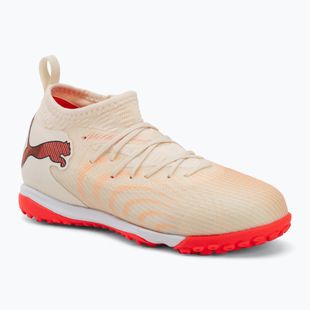 Gyermek focicipők PUMA Future 9 Match TT+ Mid Jr sugared almond/puma white/ultra red/puma black