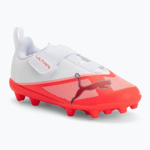 Gyermek focicipők PUMA Ultra 7 Play V FG/AG RB Jr ultra red/puma black/puma white
