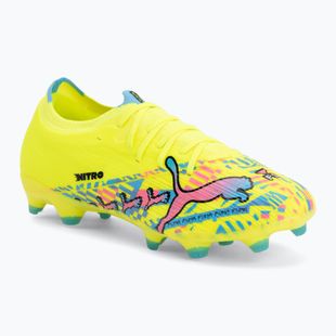 Focicipők PUMA Ultra Nitro 7 Match Advanced Level FG/AG puma white/blue glimmer/pink glimmer/yellow alert